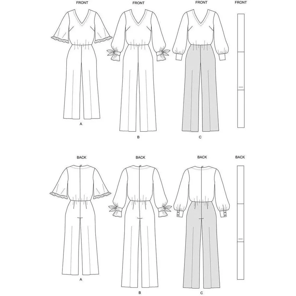 Butterick‎ Sewing Pattern 10346 Misses Jumpsuit Sash Size 6-14